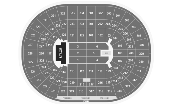 Guide To Seating Plan - United Center Chicago Seated